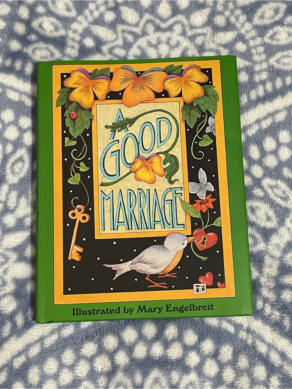 Mary Engelbreit Green Yellow Black "A Good Marriage" Illustrated Book